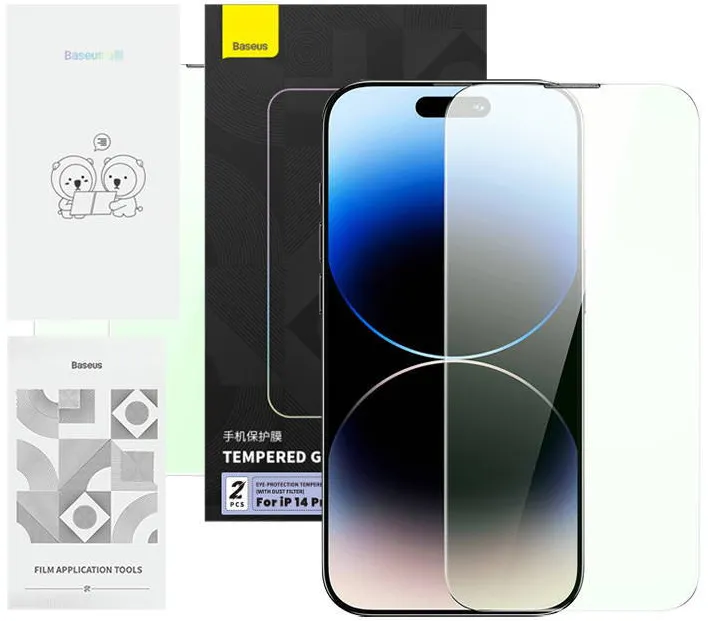 Folie protectie Baseus Crystal Series iPhone 14 PRO cu filtru pentru ochi