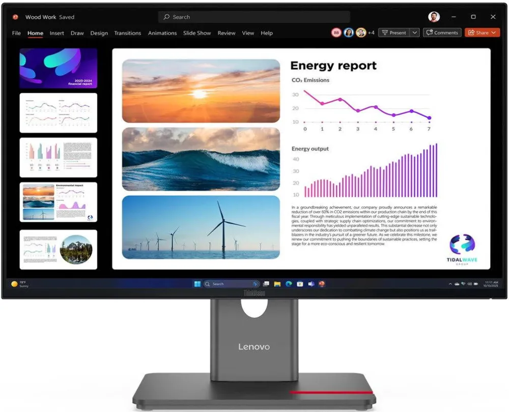 Monitor Lenovo ThinkVision P24q-40 23.8 2560x1440/HDMI/USB-C