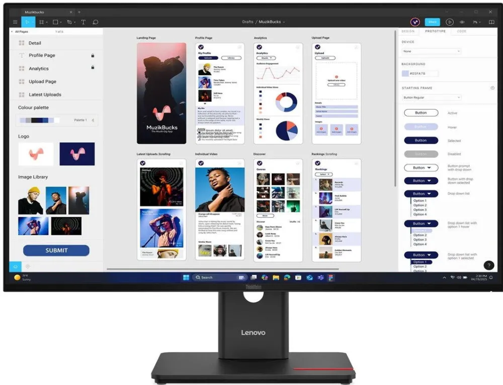 Monitor Lenovo ThinkVision T32UD-40 31.5 3840x2160/HDMI