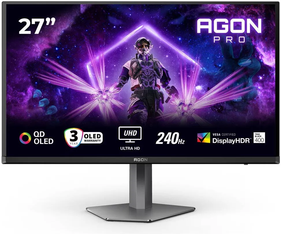 Monitor AOC AG276UZD AGON 27" QD-OLED 3840x2160/16:9/250cd/m2/0.03ms  HDMI, DP, USB, Headphone out