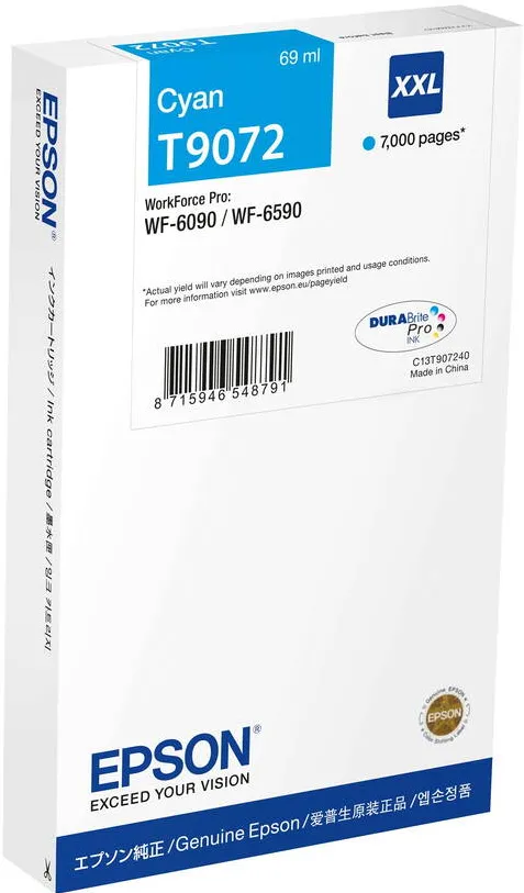Cartus Imprimanta Epson WF-6XXX Ink Cartridge Cyan XXL