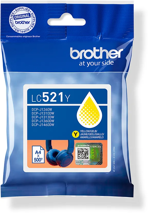 Cartus Imprimanta Brother LC521Y Yellow Inkjet Cartridge