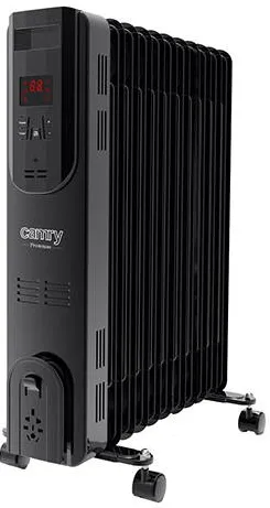 CAMRY CR 7813 Oil Filled Radiator, LED Display, Remote Control, 3 heating power settings, 11 ribs, Black