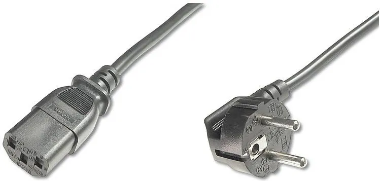 Assmann Schuko Male - IEC 320 C13 Female, 0.75m, negru