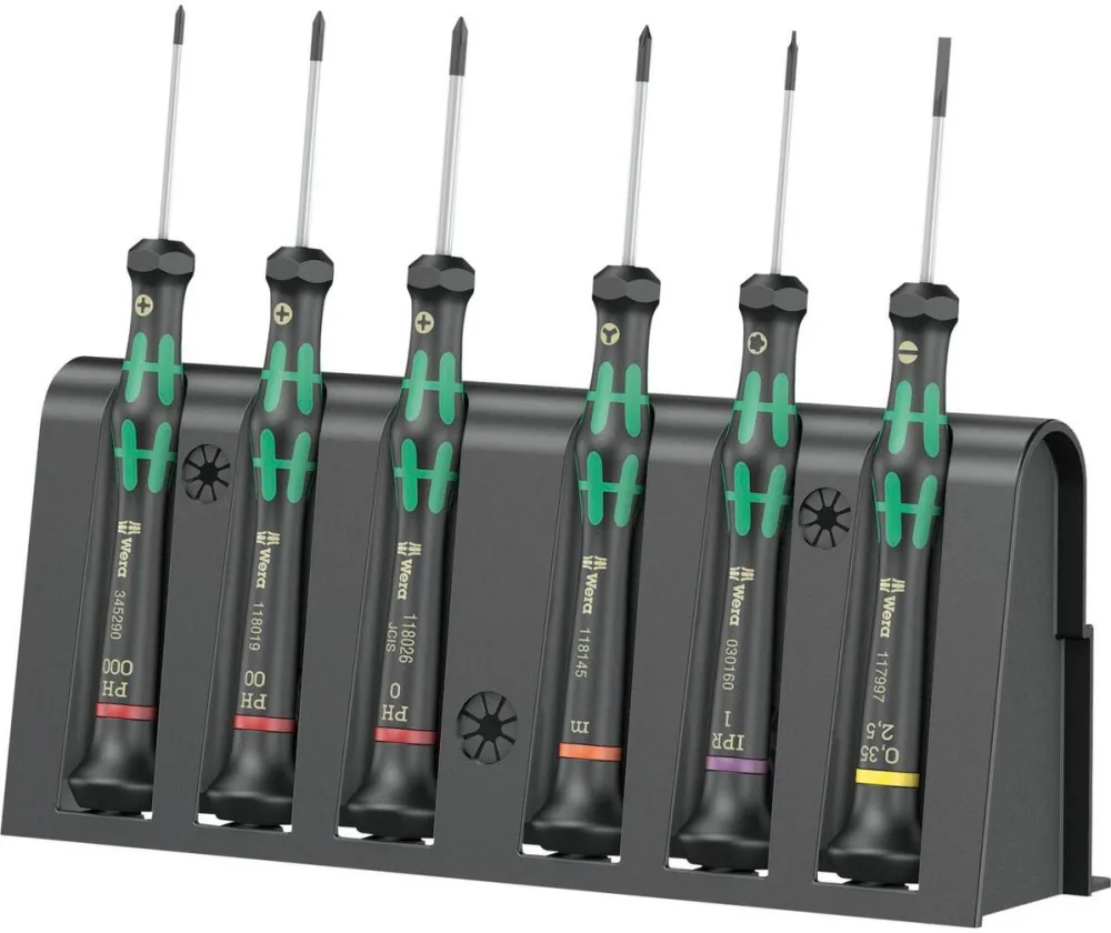 WERA 2050/6 for electronic applic. Set Surubelnite + Rack
