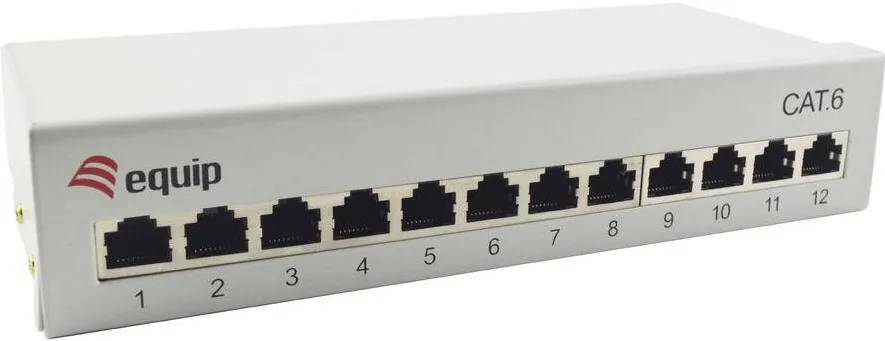 Patchpanel EQUIP 12x RJ45 Cat6 Desktop Gri