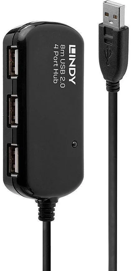 Hub USB Lindy USB 2.0 Pro 4 Port 8m