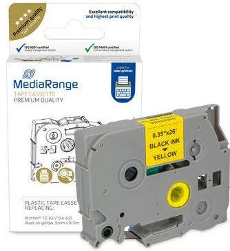 Consumabil Termic MediaRange TZ-621/TZe-621 9mm 8m negru