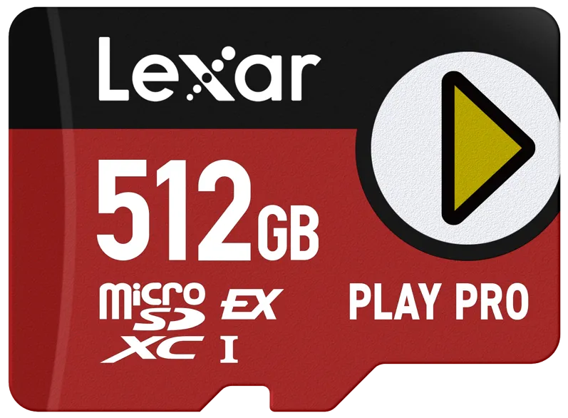 Card de Memorie Lexar microSDXC Express PLAY Pro Express 7.1, R900/W600 C10 U3 UHS-I (V30) 512GB