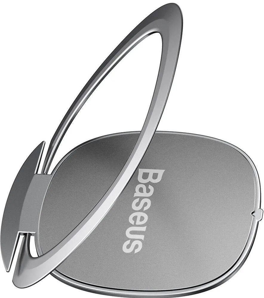 Suport telefon Baseus Invisible SUYB-0S, inel metalic pentru o prindere sigura si suport orizontal telefon, pliere 180 grade, grosime 2.1mm, aluminiu