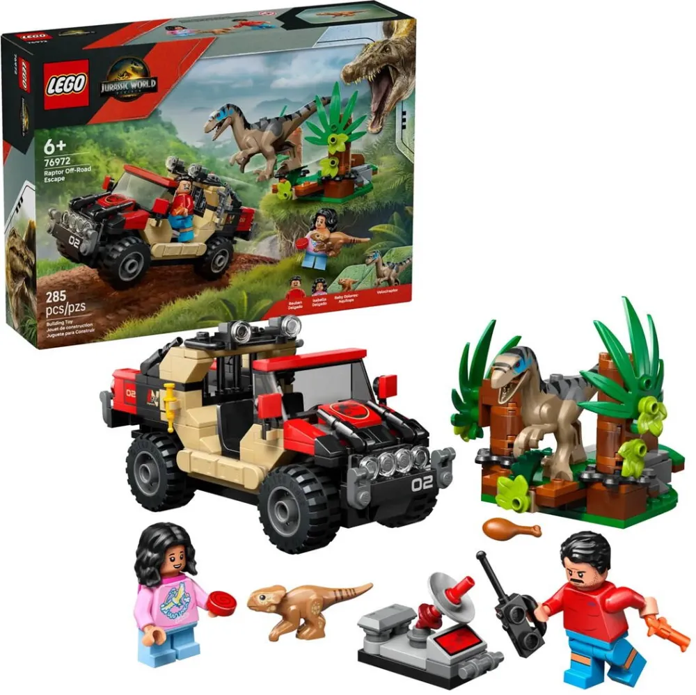 LEGO JURASSIC WORLD 76972 Raptor Off-Road Escape