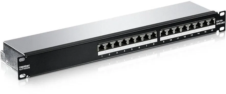 Accesoriu Retea TRENDnet Patchpanel 16-Port Cat6A neprotejat (10" wide)
