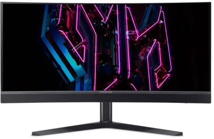 Monitor Acer Gaming OLED Predator 34" X34Vbmiiphuzx, 3440 x 1440, HDMI, DisplayPort, Ecran curbat, Boxe, 175 Hz, 0.1 ms (Negru)
