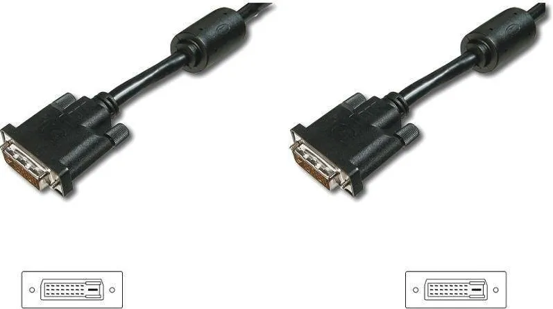Assmann DVI-D Male - DVI-D Male, Dual Link, 2m, negru
