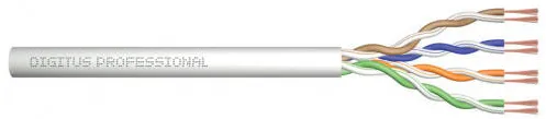 Cablu Assmann DIGITUS CAT 5e U-UTP patch cable raw length 305 m paper box AWG 26/7 PVC simplex Gri