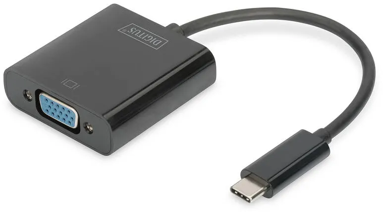 Adaptor Assmann DIGITUS USB Type-C to VGA Full HD 1080p cable length: 19.5cm black