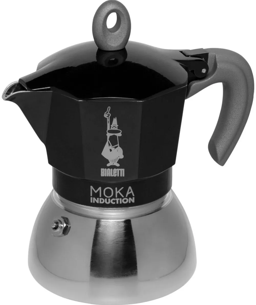 Cafetiera BIALETTI MOKA 4TZ Induction nera, 150 ml, 4 cupe