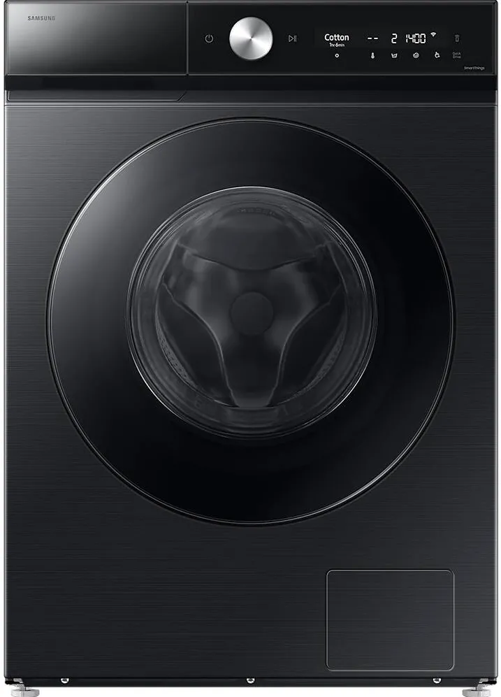 Samsung Masina de spalat rufe cu uscator Samsung Bespoke AI WD11DB8B85GBU4, Spalare 11 kg, Uscare 6 kg, 1400 RPM, Clasa D, AI Wash, Auto Dispense, AI Ecobubble, AI Control, Quick Bubble 39 min, WiFi, Negru