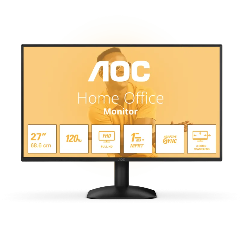Monitor AOC LED AOC 27" 27B31H, Full HD 1920 x 1080, VGA, HDMI, 120 Hz, 1 ms Negru