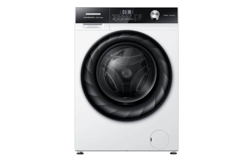HEINNER HWM-HMK9014IVA+++, 9 KG, 1400 RPM, Clasa A, MOTOR INVERTER, Control touch, Display digital, Program Allergy steam, Alb