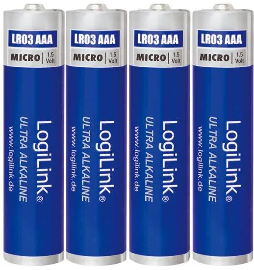 Logilink - Ultra Power AAA Alkaline Batteries, LR03, Micro, 1.5V, 4pcs