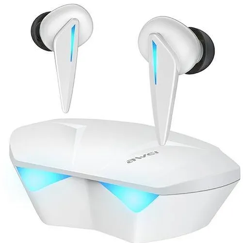 Casti Bluetooth AWEI  5.0 TWS Gaming T23 Alb