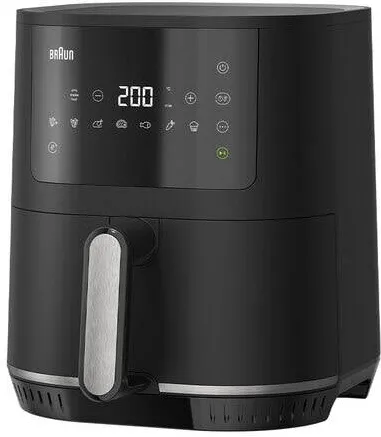 BRAUN Friteuza cu aer cald, fara ulei, Braun Multifry 3 HF3030, 1500W, 4.3L, tehnologie RealAir, 8 programe automate, temperatura ajustabila, timer, ecran digital, Negru