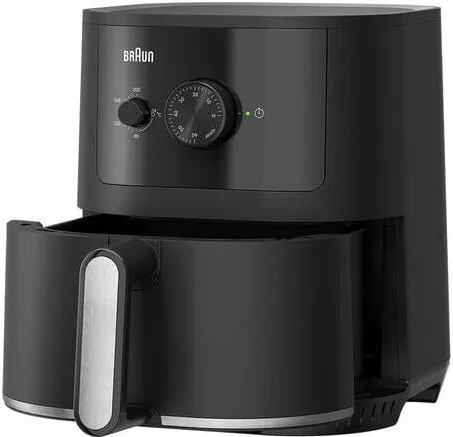 BRAUN Friteuza cu aer cald, fara ulei, Multifry 3 HF3000, 1500W, 4.3L, tehnologie RealAir, 12 functii de gatire, temperatura ajustabila, timer, negru