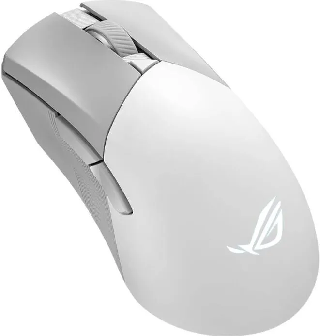 Mouse Asus gaming wireless si bluetooth ROG Gladius III Wireless AimPoint alb Moonlight White