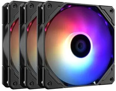 ID-Cooling Set 3 ventilatoare ID-Cooling TF-12025 Pro 120mm negru iluminare aRGB