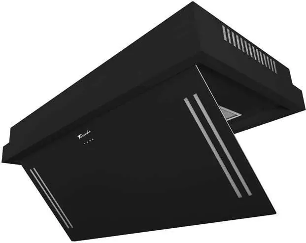 Tornado Hota de tavan Moon 1200 (90), clasa A, 1 motor Turbo, latime 90 cm, 4 viteze, absorbtie 1200 m3/ora, filtru anti-grasimi aluminiu 5 straturi, Negru