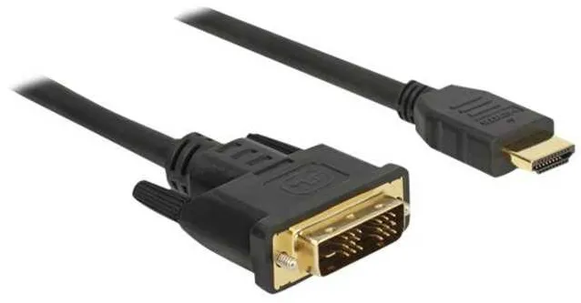 DELOCK Cablu DVI 18+1 tata > HDMI-A tata, de 1,5 m, negru