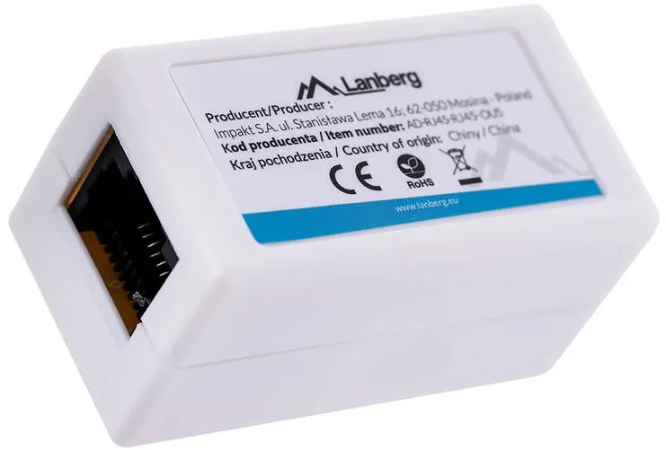 Accesoriu Retea LANBERG RJ45 inline couler Cat.5e