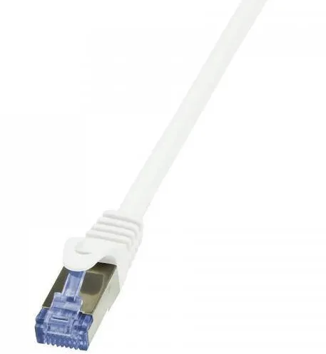 Accesoriu Retea Logilink - Patchcord Cablu Cat.6A 10G S/FTP PIMF PrimeLine 7,5m, alb