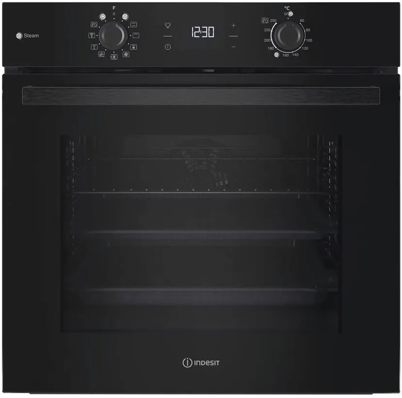 Cuptor Incorporabil INDESIT IO K58HS B, Built-in, Electric, Width 55.1 cm, Self cleaning, Black
