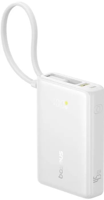 Baseus Powerbank PicoGo Afisaj digital 10000mAh 45W (alb)