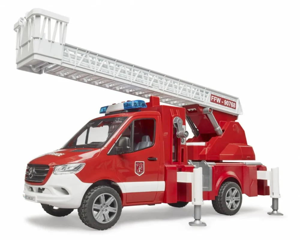 Masinuta BRUDER Fire truck Mercedes Benz Sprinter with ladder and lights