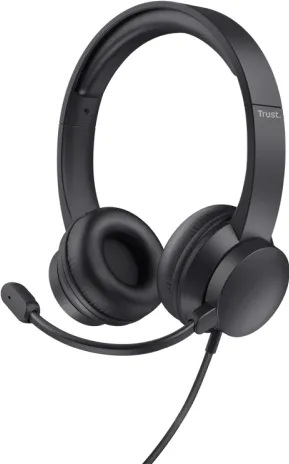 Casti Over-Head TRUST Ayda cu fir, Negru
