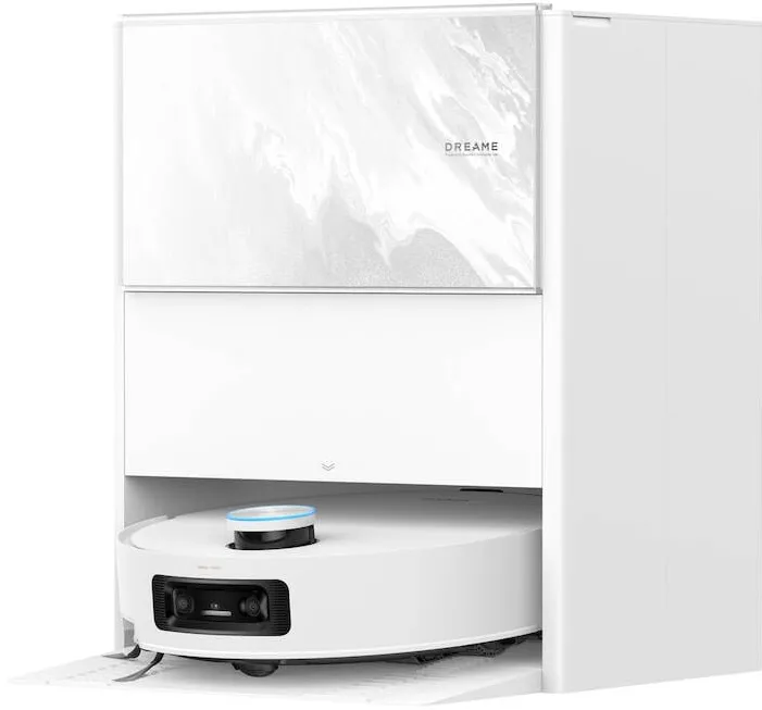 Aspirator robot Dreame Aqua10 Ultra Track RLR81CE, Autonomie pana la 240 minute, 25000 Pa, Rezervor 4/3.5 l, Filtru HEPA, TrackSync, ProLeap, AI OmniSight, AgiLift Alb