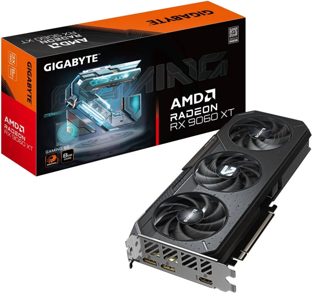 Placa Video GIGABYTE Radeon RX 9060 XT GAMING 8G 8GB GDDR6, 128bit, PCI-E 5.0