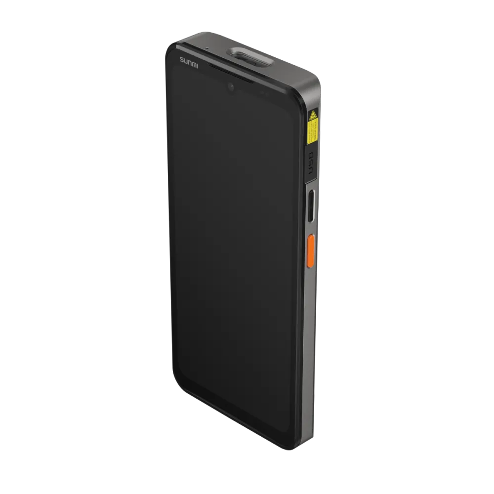 POS Sunmi L3, GMS-EDLA, A14, 6.75", 6GB+128GB, 13MP rear + 5MP front camera, SS1111 Scanner, Dual NFC, WiFi, IP68, Fingerprint, 4G, EU Adapter, 3-Y