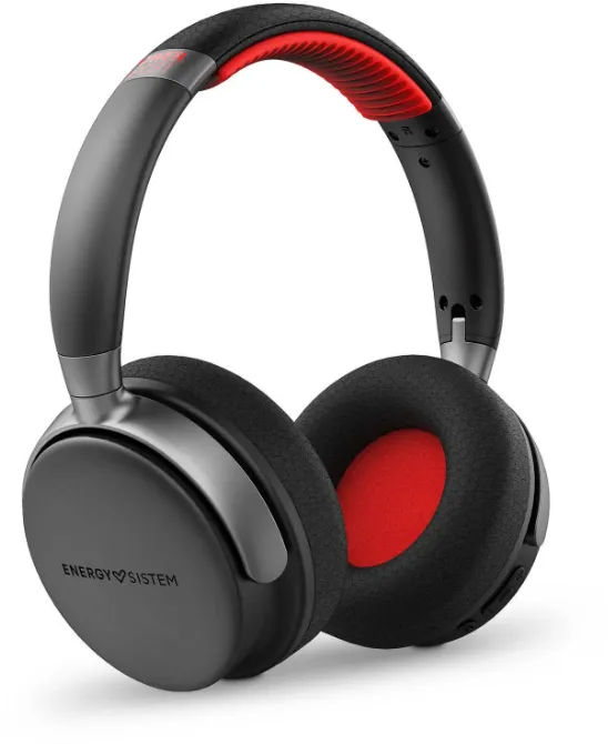 Casti Over-Head ENERGY SISTEM Power Sport, Black/Red