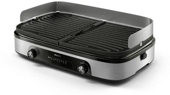 Philips Gratar de masa HD6222/90, negru/otel inoxidabil