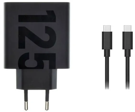 Incarcator GSM MOTOROLA Wall TurboPower 125W GaN USB-A w/ 1m USB-C, Negru