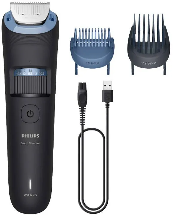 Philips Beard Trimmer 3000 Series BT3665/15 Beard grooming with full metal blades