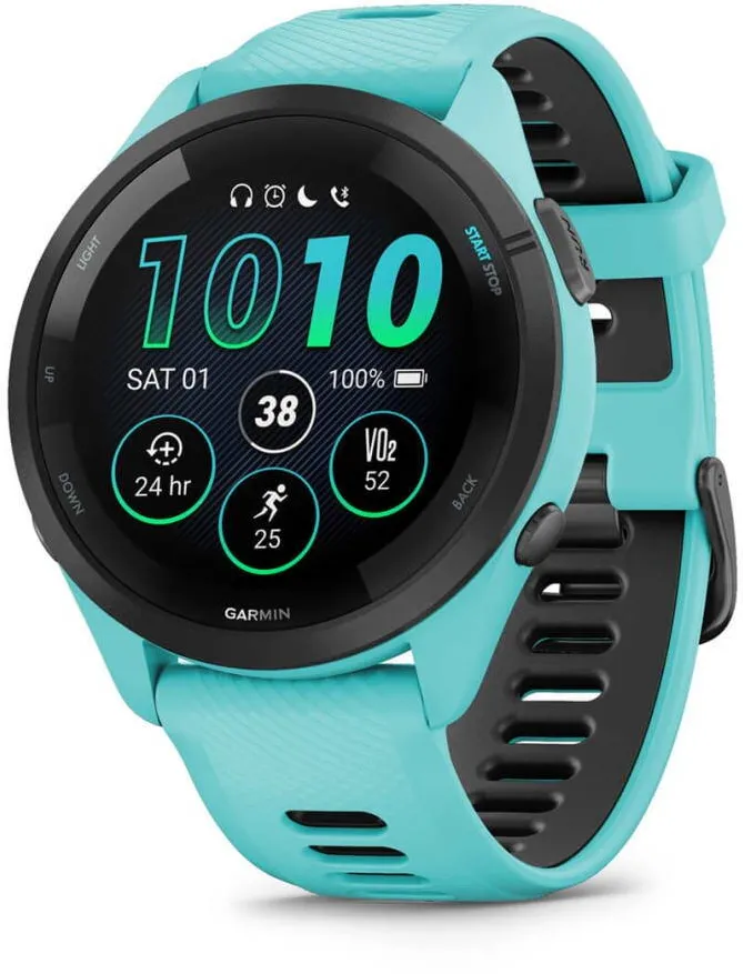 Smartwatch Garmin Garmin Forerunner 265 3.3 cm (1.3") AMOLED 46 mm Digital 416 x 416 pixels Touchscreen Black, Blue Wi-Fi GPS (satellite)