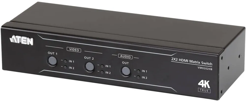 Switch KVM ATEN Aten VM0202HB 2x2 4K HDMI Matrix Switch with Audio De-Embedder