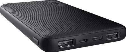 TRUST Baterie portabila Primo Ultra-thin Eco, 10000mAh, 2x USB, 1x MicroUSB, 1x USB-C, Black