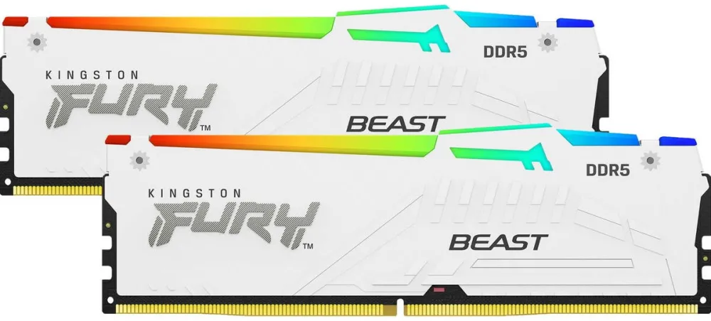 Memorie RAM Kingston FURY Beast RGB 64 GB DDR5 5200 MHz XMP White