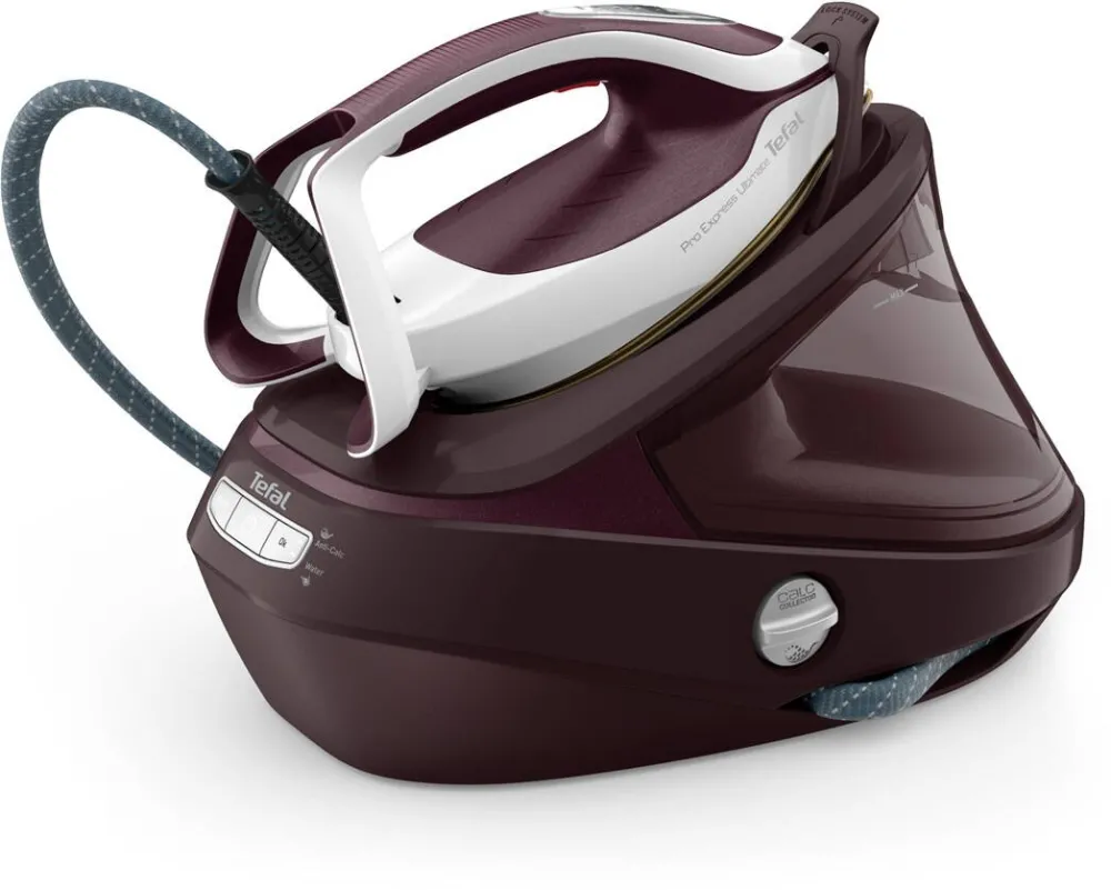 Statie de calcat cu abur TEFAL Pro Express Ultimate II GV9721 1.2 L talpa Durilium AirGlide Autoclean rosu alb